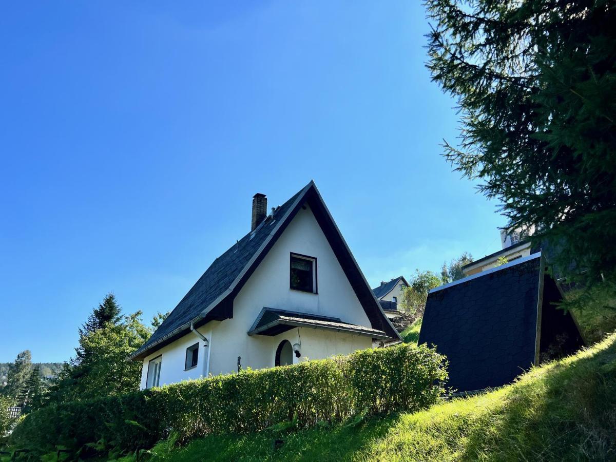 Urige Berghuette Mit Kamin Und Sauna Im Erzgebirge Nahe Schwarzwassertal Pobershau Luaran gambar